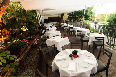 Restaurant danois avec grande terrasse et jardin