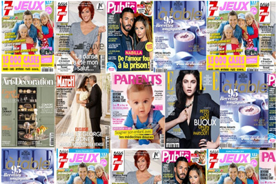 Les magazines Public, Parents, Paris Match, Elle, etc. pendant 1 an à partir de 11 €