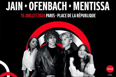 Grand concert gratuit Coca-Cola Music Tour place de la République (Jain, Ofenbach et Mentissa)