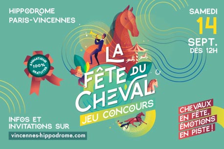 Gagnez des repas et activités gratuites pour la Fête du Cheval à l'Hippodrome Paris-Vincennes !