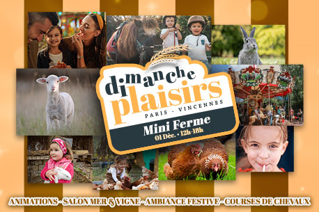 Dimanches Plaisirs : La mini ferme et La fête des Régions débarquent le 1er décembre à l’Hippodrome Paris Vincennes !