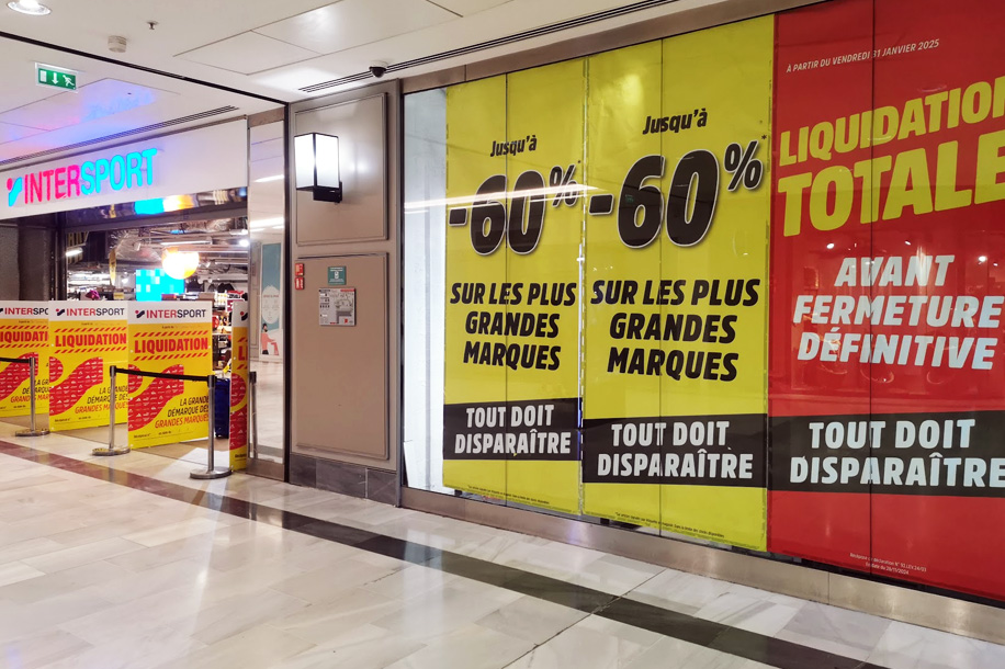 Liquidation avant fermeture chez Intersport Levallois : jusqu'à  70 % sur le sport !