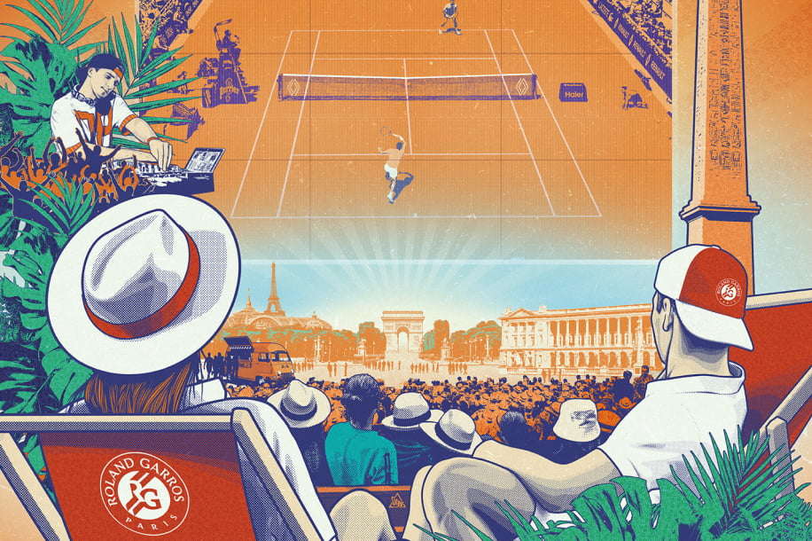 Roland-Garros s’invite à la Concorde : écrans géants, DJ et chiliennes au programme