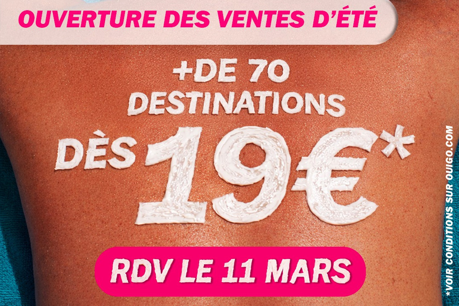 Train pas cher : les ventes OUIGO pour l’été ouvrent le 11 mars